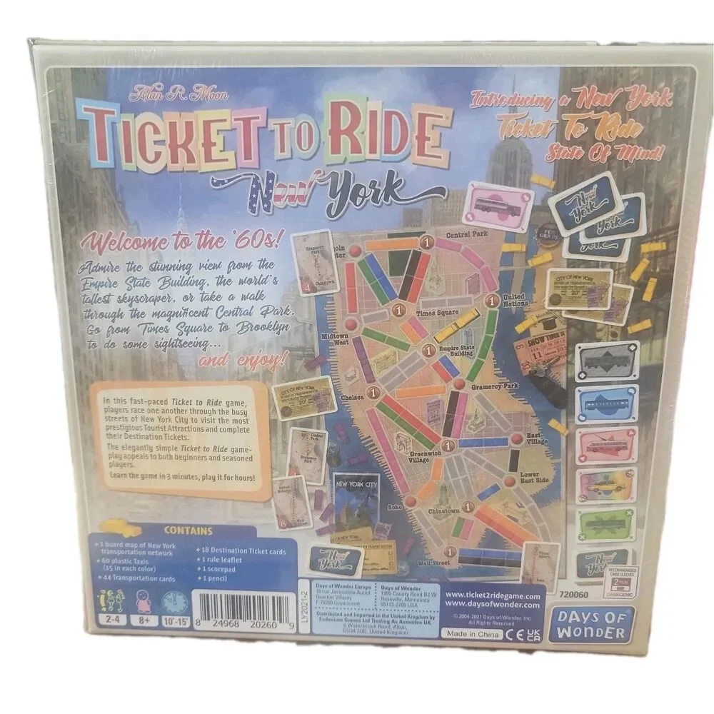 Ticket To Ride New York - Days of Wonder - Board Game - New Factory Sealed